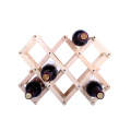 Display countertop home decor 10 bottles holder wooden wine rack